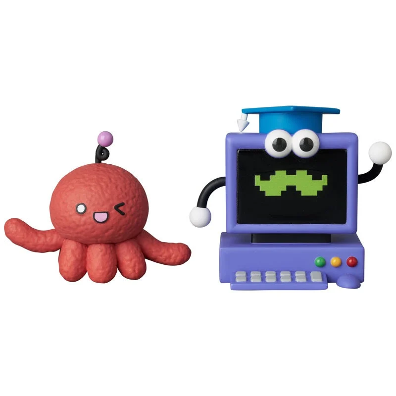 No.992 パウル＆はかせの正面見本。2キャラクターで1商品番号、公表全高は約50mmです。